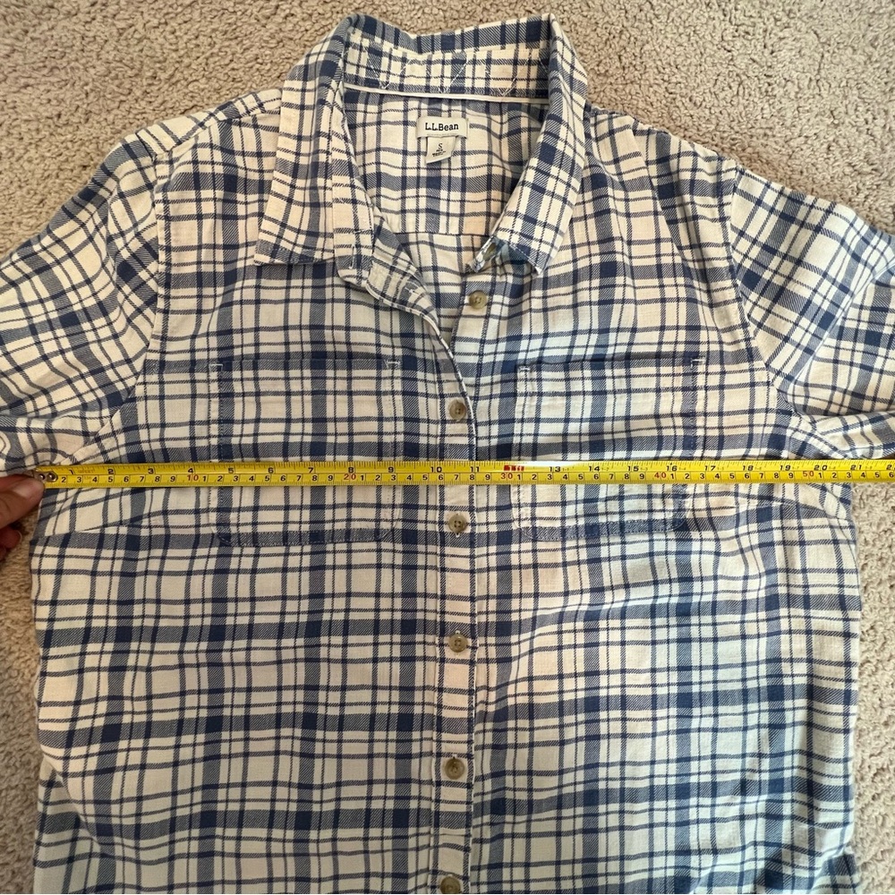 L.L.BEAN Women’s Heritage Washed Twill Shirt Long Sleeve Plaid - Picture 8 of 9